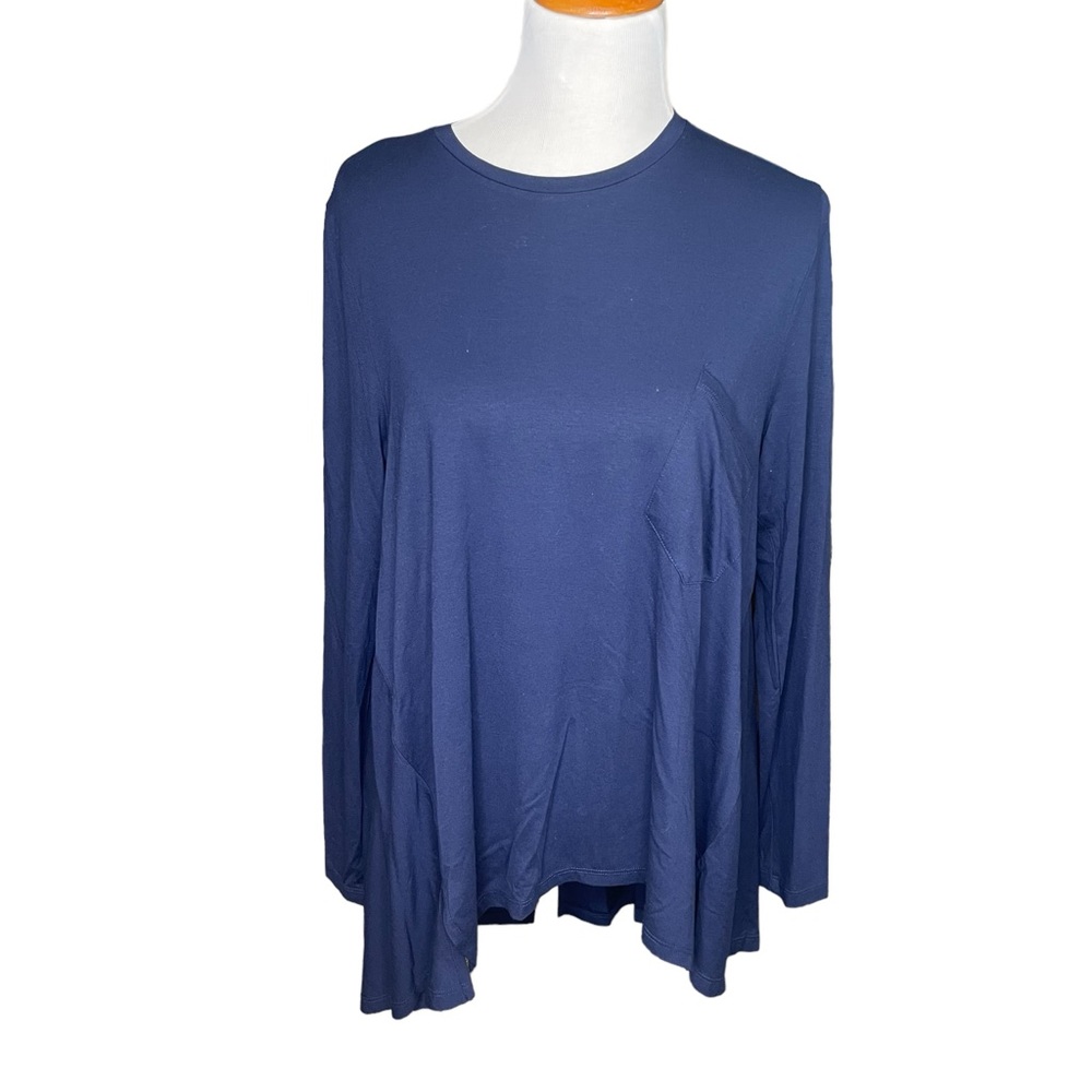 BAR  Navy long sleeve asymmetrical‎ tunic womans size M